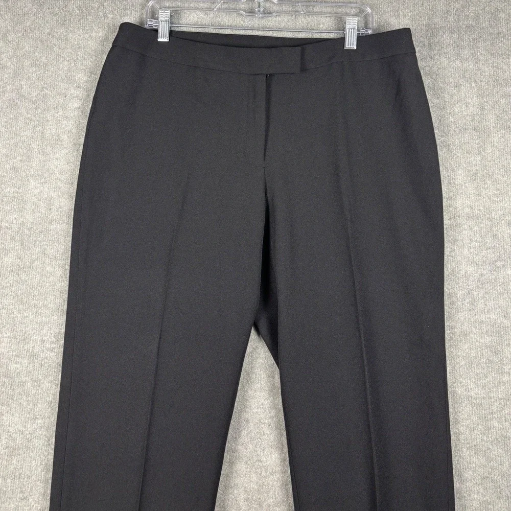 Anne Klein Dress Pants Slim Fit Trousers Size 14 Black‎ 10630838-169